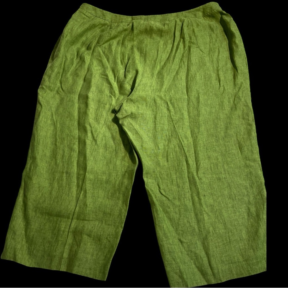 Style & Co 2pc Linen Pant Suit Set Green Blazer Pants 24W Plus - Picture 7 of 14